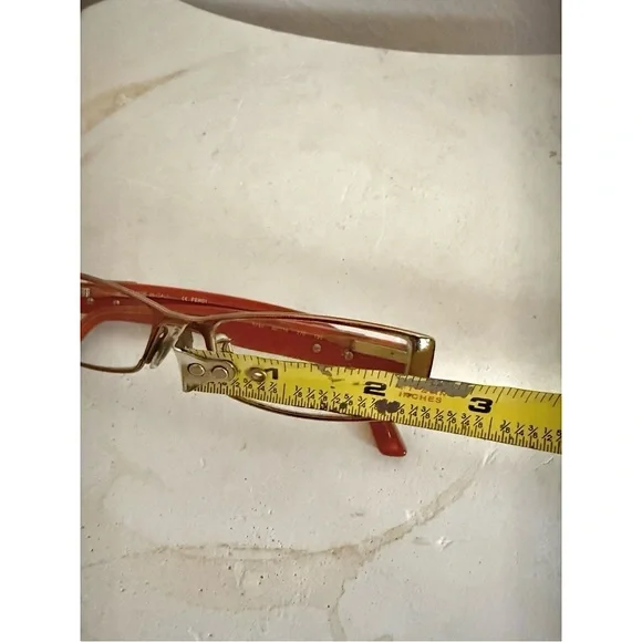 Fendi Womens Eye Glasses Frames Used good Condition Orange Brown - Picture 15 of 16